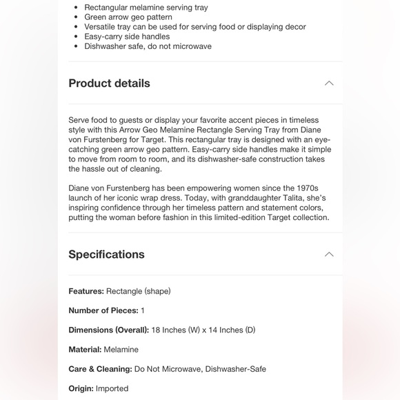 Serving Tray - DVF for Target - Picture 2 of 5